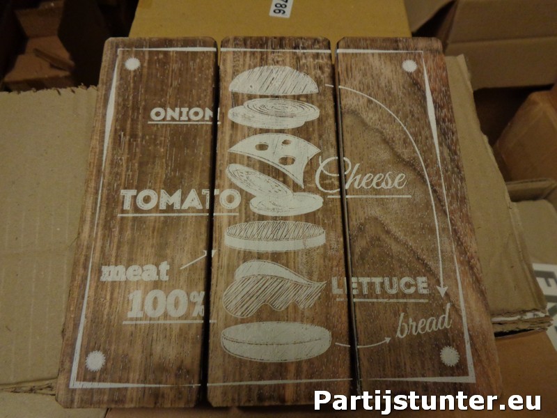 tekstbord hamburger, tekstbord hout hamburger kopen, - PARTIJSTUNTER.EU