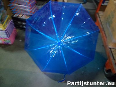 Willen tegel Arabisch transparante paraplu blauw, transparante paraplu blauw kopen, -  PARTIJSTUNTER.EU