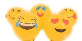 PARTIJ PVC BAL HAPPY FACE MIX