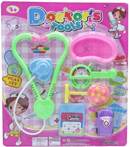 PARTIJ DOCTOR TOOLS OP KAART 29X26CM