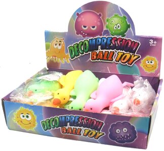 PARTIJ SQUISH TOY 14CM GANS IN DISPLAY