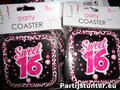 PARTIJ SWEET 16 PARTY ONDERZETTERS 8PCS PER SET