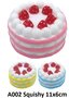 PARTIJ SQUISHY CAKE 11X6CM MIXED COLORS 