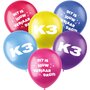 PARTIJ STUDIO 100 K3 BALLONNEN 23CM 6 STUKS 