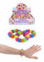 PARTIJ VEELKLEURIGE NEON POMPOM STRETCH ARMBAND