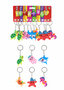 PARTIJ SLEUTELHANGERS SEA LIFE 5CM 6 VERSCHILLENDE