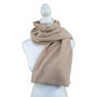 PARTIJ FLEECE SJAAL BEIGE