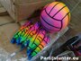 PARTIJ PLASTIC RAINBOW VOETBAL 