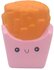 PARTIJ SQUISHY ZAKJE FRIET 11X7,5CM MIXED COLORS 